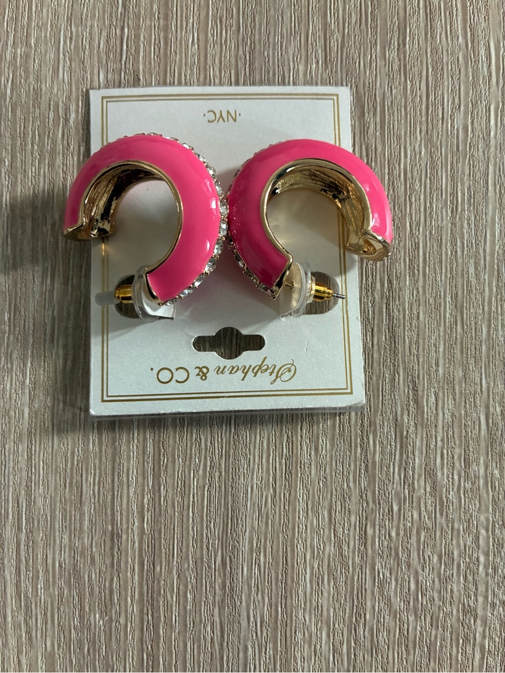 Pink Hoop Statement Earrings